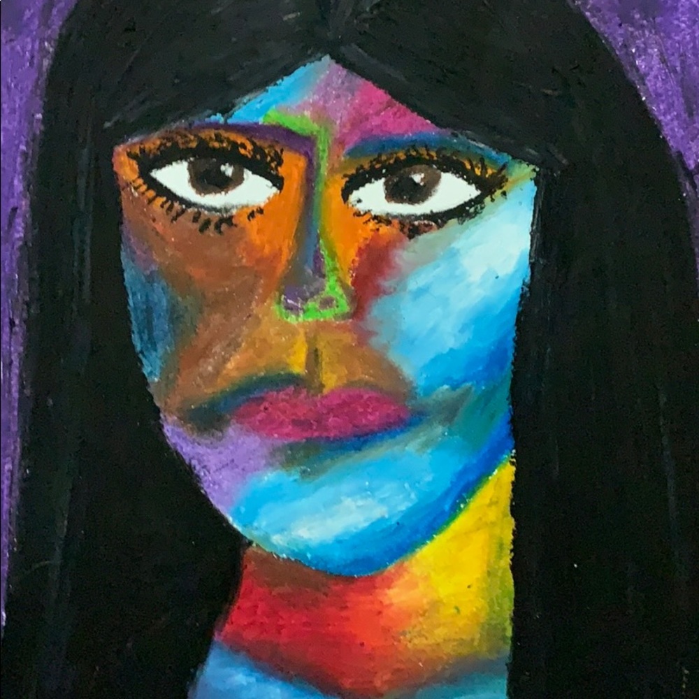 Unique oil pastel picture